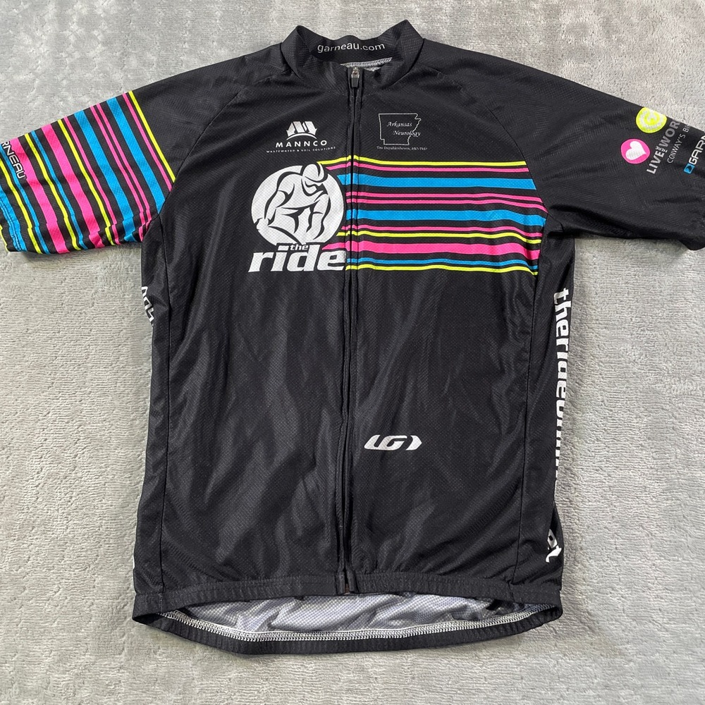 Louis Garneau Cycling Jersey Mens Large‎ Triathlon Race Bike Shirt Short Sleeve